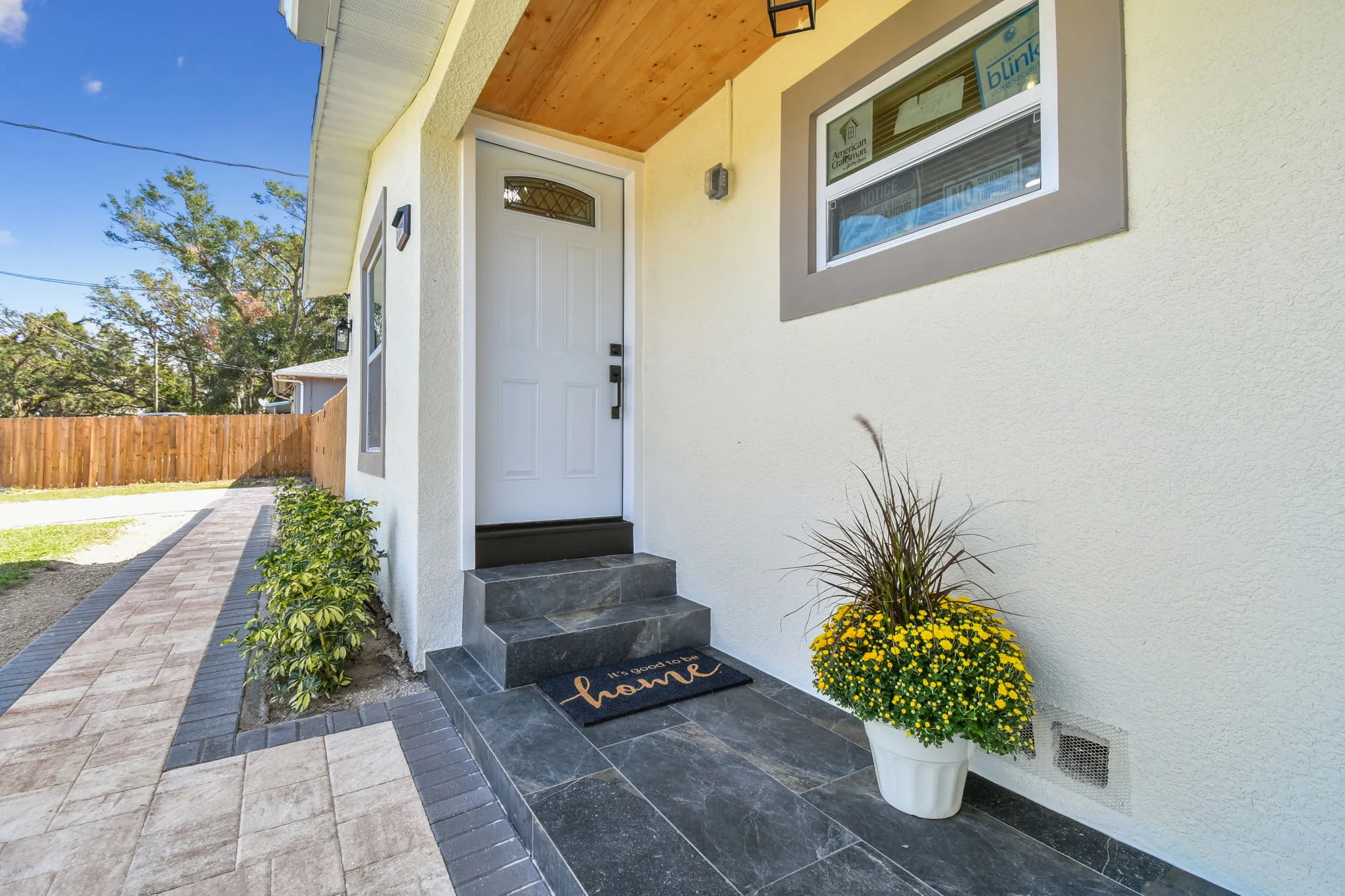 Elegant front entrance