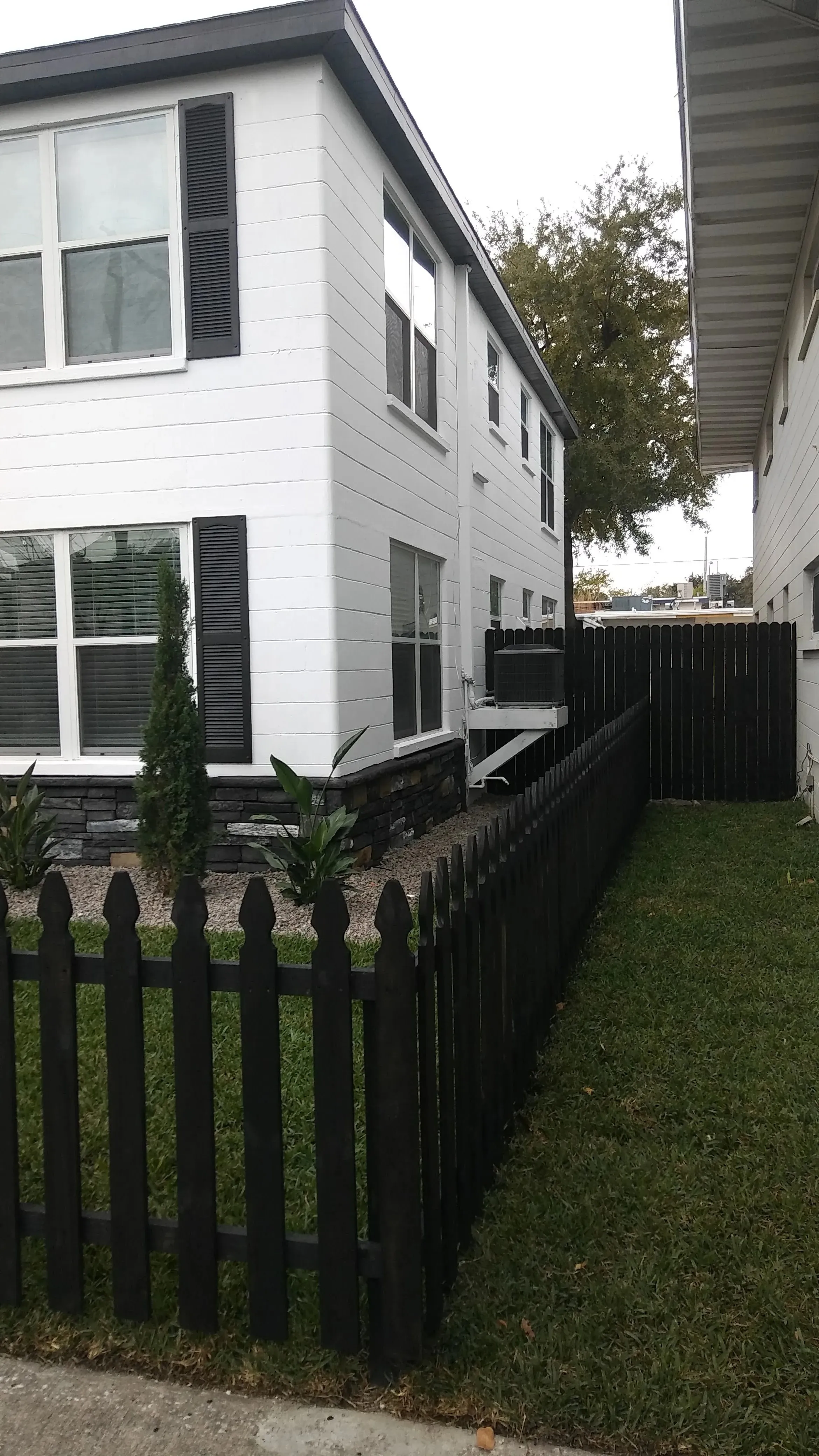 Right Side View of the Renovated Quadruplex